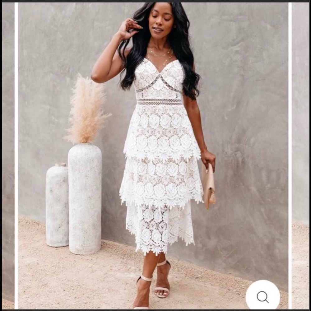 White Crochet Dress